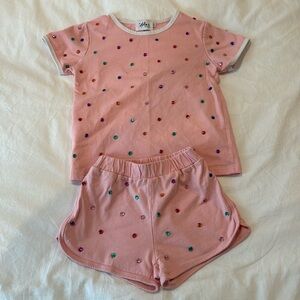 Size 8 pink Lola + the boys, pink gem short set, play condition.